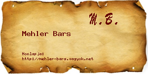 Mehler Bars névjegykártya